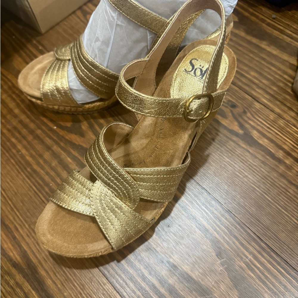Gold Clarissa Strappy Sandals